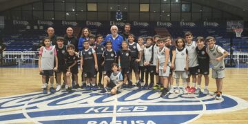 Maurizio Cremonini e Roberta Regis, istruttori federali minibasket, ospiti della Virtus Ragusa
