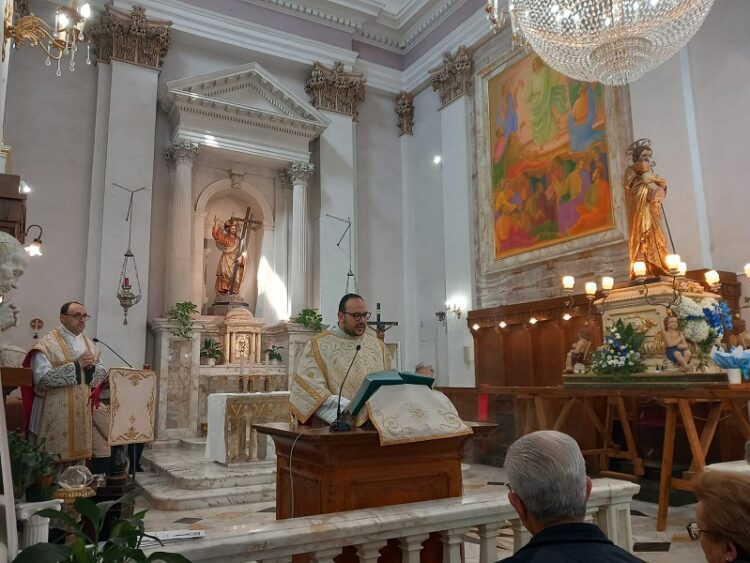 La prima omelia del novello diacono Giuseppe Cascone per omaggiare il Patriarca San Giuseppe, nella Chiesa del SS Salvatore