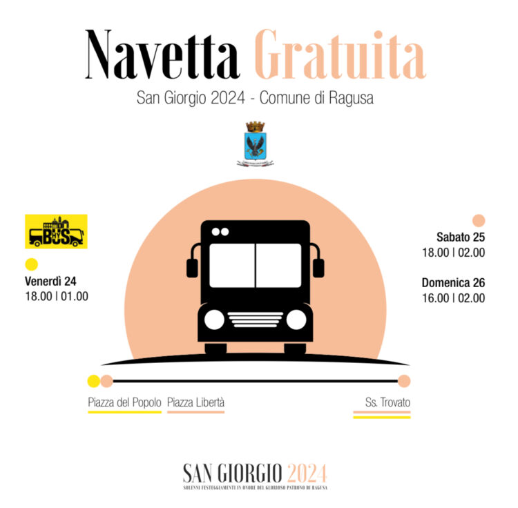 Ragusa, disposto il bus navetta in vista della festa di San Giorgio