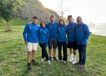 Gli atleti del Circolo velico Kaucana a Izola in Slovenia