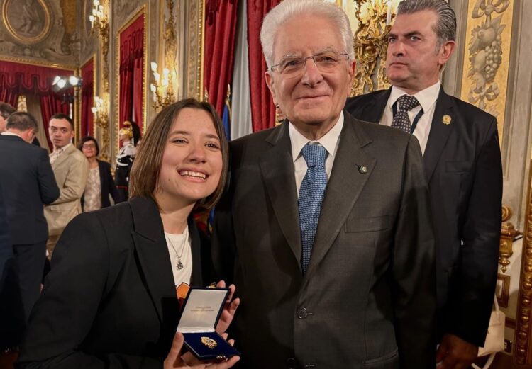 La giovane vittoriese Sofia Gentile è Alfiere del lavoro, il riconoscimento consegnato questa mattina dal presidente Mattarella