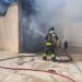 Garage in fiamme a Pedalino