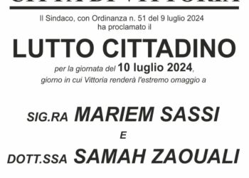 Strage di Vittoria, il Comune ha proclamato per oggi il lutto cittadino