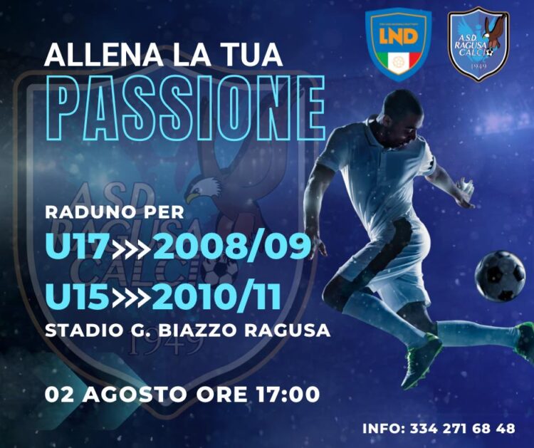 L’Asd Ragusa calcio promuove un raduno degli under
