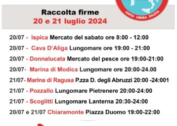 No all’autonomia differenziata, in provincia di Ragusa i banchetti per la raccolta firme