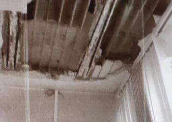 Crolla il soffitto in un’ala dell’edificio che ospita il Tribunale di Ragusa