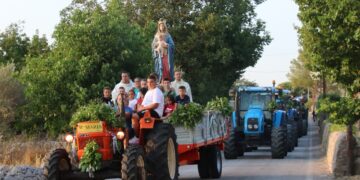 Modica, la chiesa di contrada Barco e la benedizione dei mezzi agricoli