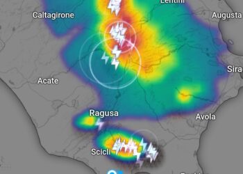 Temporali in corso in provincia di Ragusa