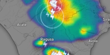 Temporali in corso in provincia di Ragusa