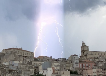 Monterosso Almo, fulmini e saette sul centro abitato