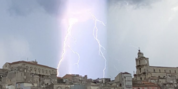Monterosso Almo, fulmini e saette sul centro abitato
