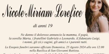 Vittoria piange Nicole Miriam Lorefice, domenica i funerali