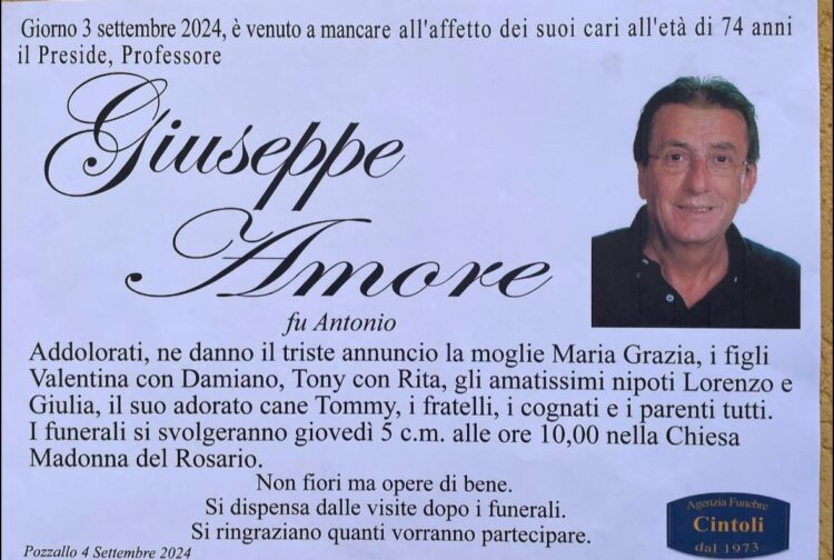 Pozzallo piange la scomparsa di Pinuccio Amore