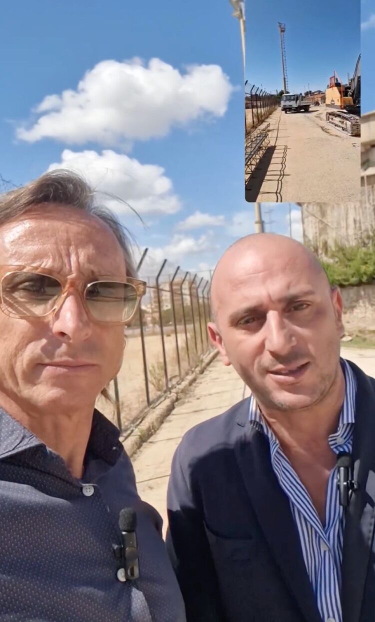 Vittoria, sopralluogo al campo Emaia