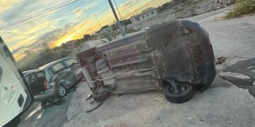 Incidente stradale in contrada Torre Rodosta: due auto si ribaltano