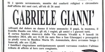 Comiso, muore il 26enne Gabriele Giannì. Città in lutto