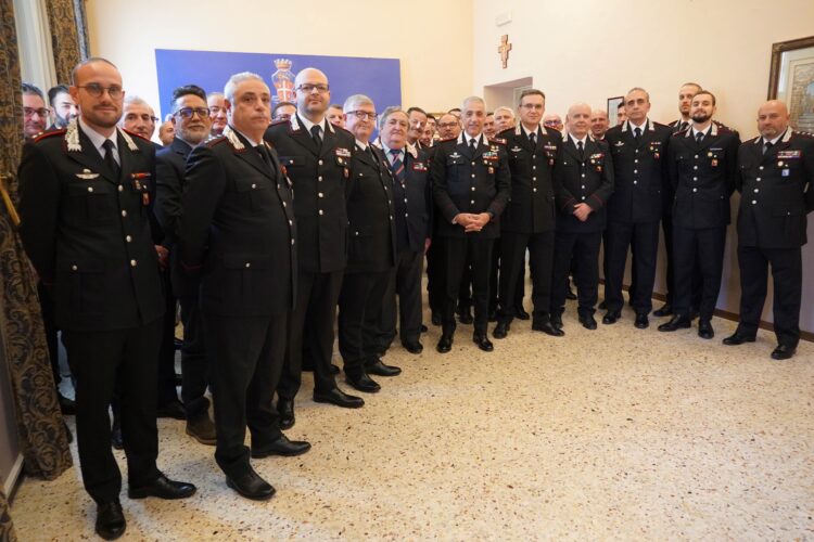 Ragusa, il generale di divisione Giuseppe Spina in visita al comando provinciale di Ragusa dei carabinieri