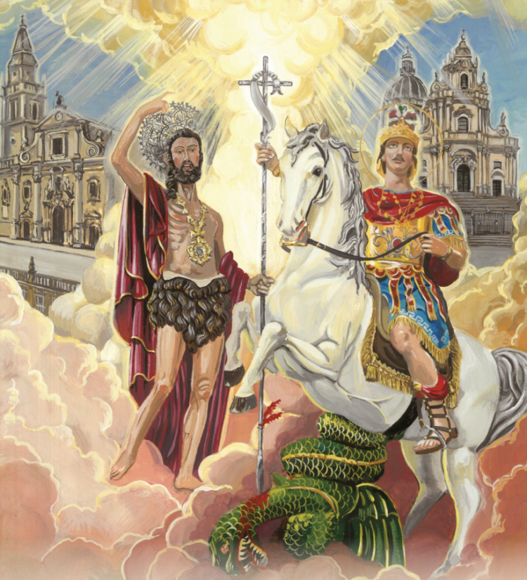 Ragusa, i due santi patroni in processione per la ricorrenza del 332esimo anniversario del terremoto