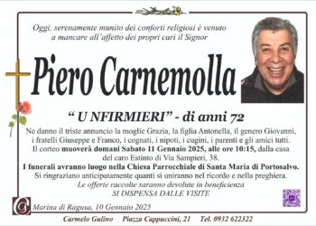 Marina di Ragusa piange la scomparsa di Piero Carnemolla