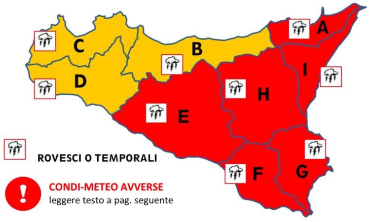 Allerta rossa della Protezione civile, chiuse scuole di ogni ordine e grado anche in provincia di Ragusa