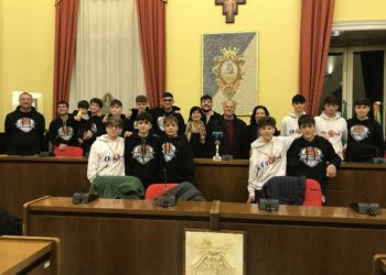 Comiso, l’U15 dell’Olympia Comiso ricevuta a palazzo di Città