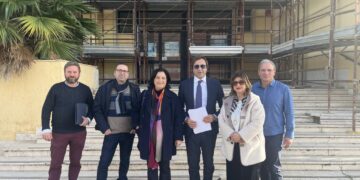 Comiso, sopralluogo del Libero consorzio al cantiere di riqualificazione del liceo Carducci