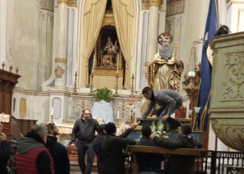 Giarratana, traslato il simulacro di Sant’Antonio abate