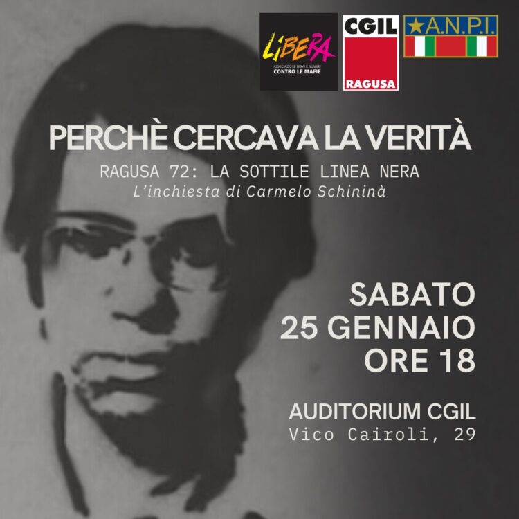 Ragusa e l’omicidio di Giovanni Spampinato, domani un incontro nella sede della Camera del lavoro