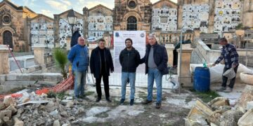 Scicli, sopralluogo del sindaco al cimitero comunale