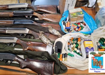 Acate, sorpresi sette bracconieri mentre praticavano la caccia al tordo