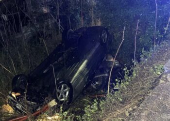 Modica, sfondano la ringhiera con l’auto e finiscono nel burrone: due feriti