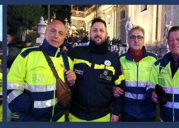 Comiso, i volontari di protezione civile a supporto della popolazione catanese per la festa di Sant’Agata