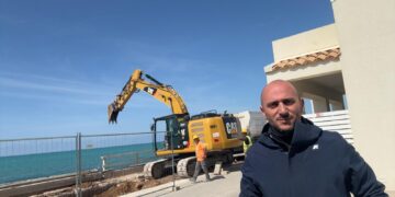 Scoglitti, iniziati i lavori di mitigazione al rischio frana del lungomare in prossimità di Baia Dorica