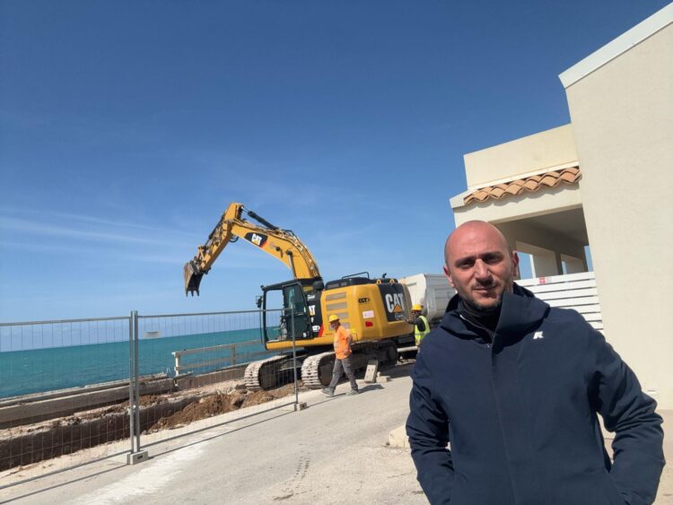 Scoglitti, iniziati i lavori di mitigazione al rischio frana del lungomare in prossimità di Baia Dorica