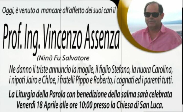 Modica piange la scomparsa dell’ingegnere Vincenzo Assenza: è rimasto vittima di un malore