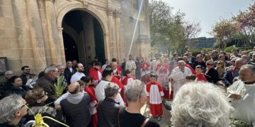 Settimana santa a Ragusa, la benedizione delle palme al Giardino ibleo