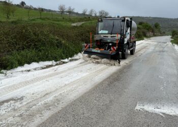 Monterosso, forte grandinata ha pregiudicato la viabilità