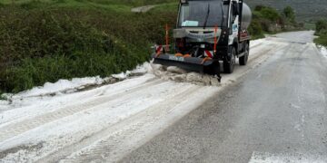 Monterosso, forte grandinata ha pregiudicato la viabilità