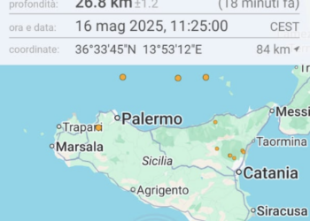 Altra scossa di terremoto, stavolta nel canale di Sicilia