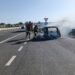 Ispica, auto prende fuoco sull’autostrada. Intervengono i vigili del fuoco