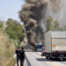 Autobus in fiamme sulla Ragusa-Catania