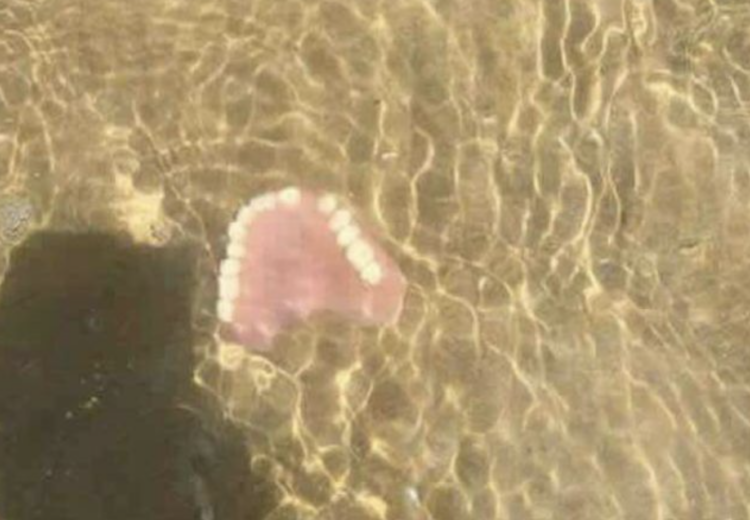 Marina di Ragusa e il degrado, dentiera abbandonata in acqua a due passi dalla riva