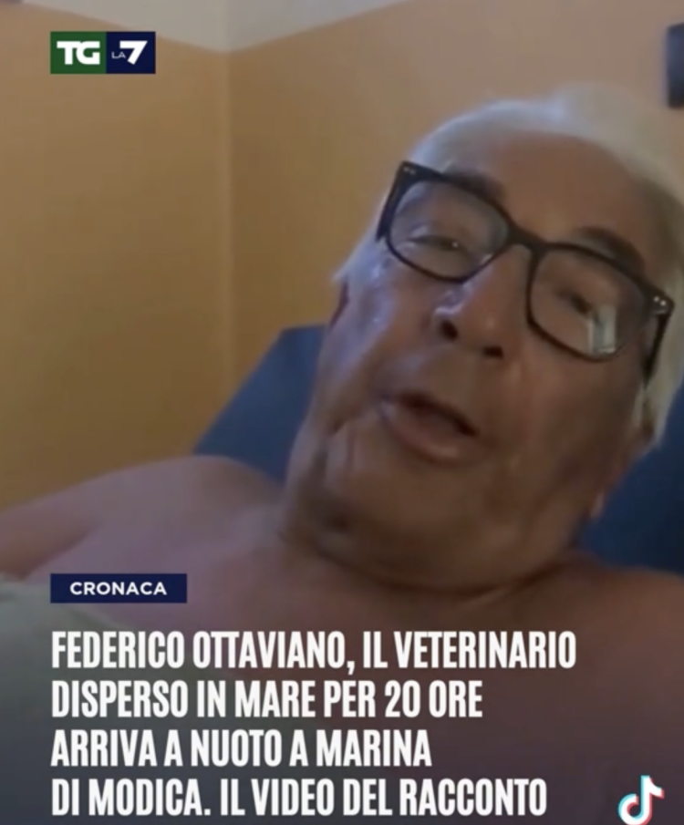 Federico Ottaviano racconta come si è salvato: “Ho remato contro le correnti, poi non ce l’ho più fatta. Ero stremato, ma ho raggiunto la riva”