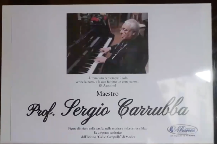 Modica, celebrati i funerali del maestro Carrubba