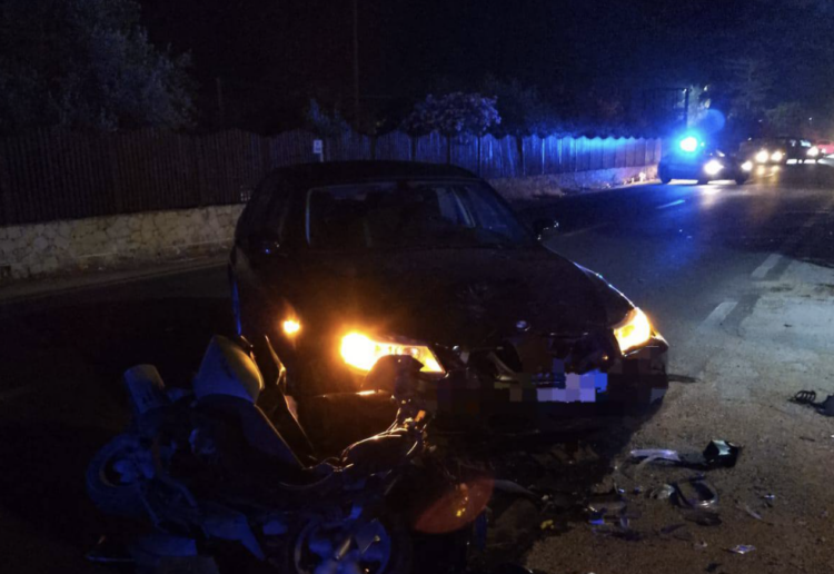 Vittoria, scontro auto-moto: centauro in codice rosso