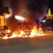 Vittoria, incendiati tre camion in prossimità di un magazzino ad Alcerito