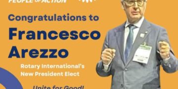Il ragusano Francesco Arezzo di Trifiletti diventa presidente del Rotary international