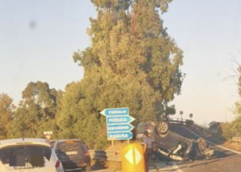 Modica, un’auto si ribalta lungo la provinciale che conduce a Marina