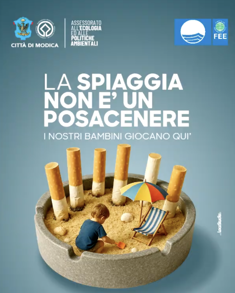 Modica lancia una nuova campagna a tutela del mare: “Gettiamo le cicche di sigarette nelle aree smoking free”