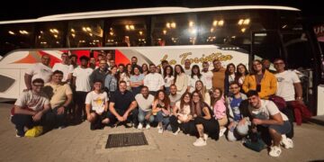 I giovani della diocesi di Ragusa in cammino per partecipare al Giubileo in fase di svolgimento a Roma